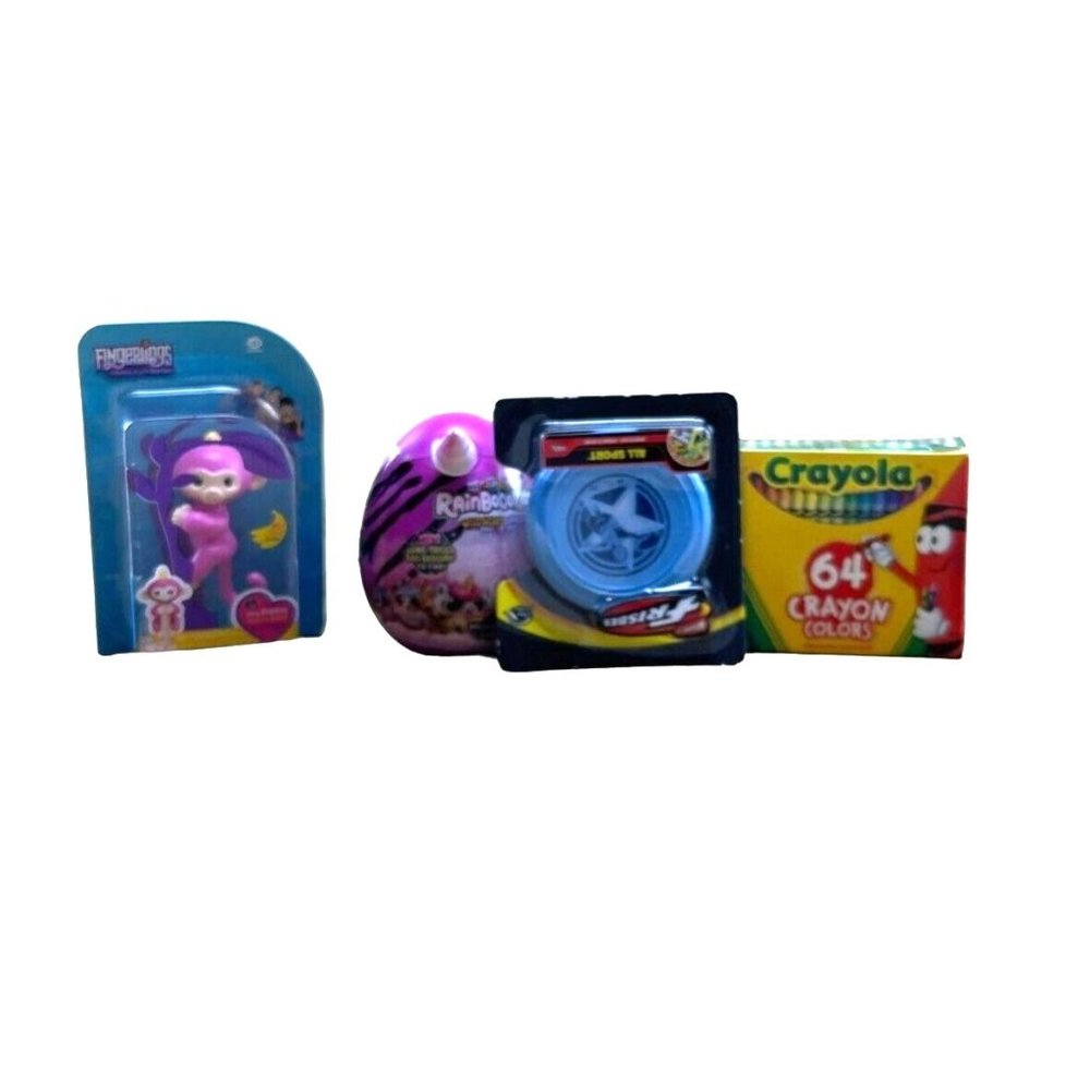 Zuru Mini Brands Fingerling Frisbee Crayola Rainbocorn Lot of 4